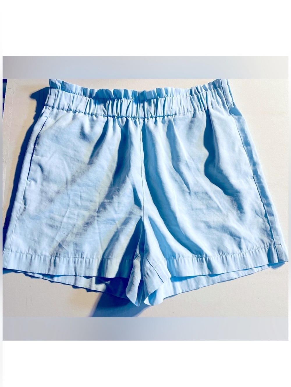 Ann Taylor Light Blue Women's Paper Waist Shorts Size L